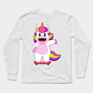 Unicorn Skater Skateboard Sports Long Sleeve T-Shirt